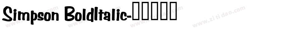 Simpson BoldItalic字体转换